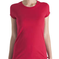 Dickies Girl Juniors' Short Sleeve Crew Neck T-Shirt - Red (RD)