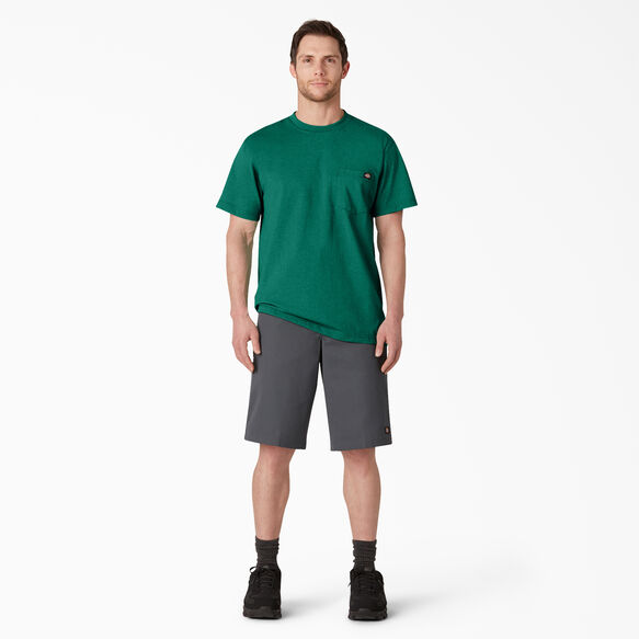 Heavyweight Heathered Short Sleeve Pocket T-Shirt - Green Single Dye Heather &#40;GSH&#41;