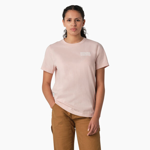 Women&#39;s Heavyweight Workwear Graphic T-Shirt - Lotus Pink &#40;LO2&#41;