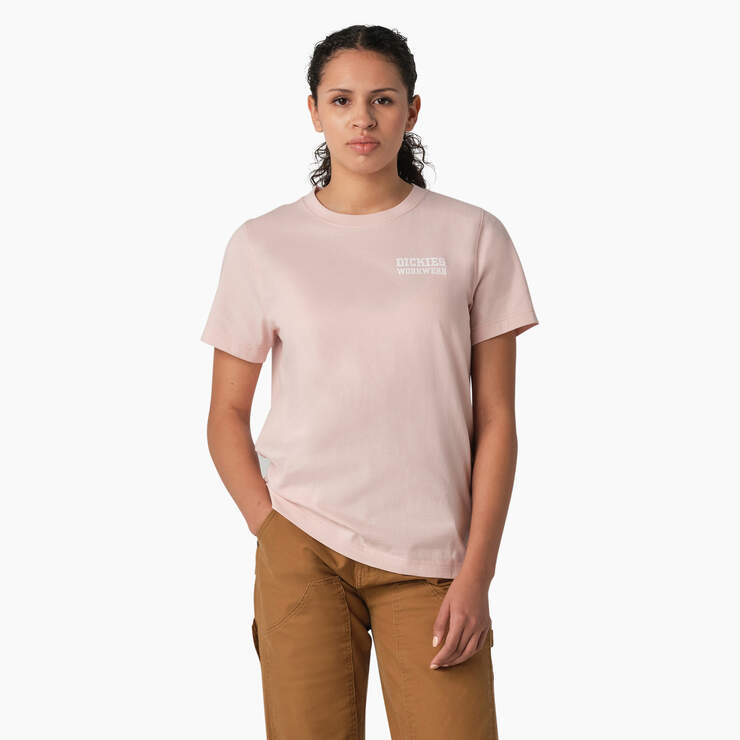 Women's Heavyweight Workwear Graphic T-Shirt - Lotus Pink (LO2) image number 2