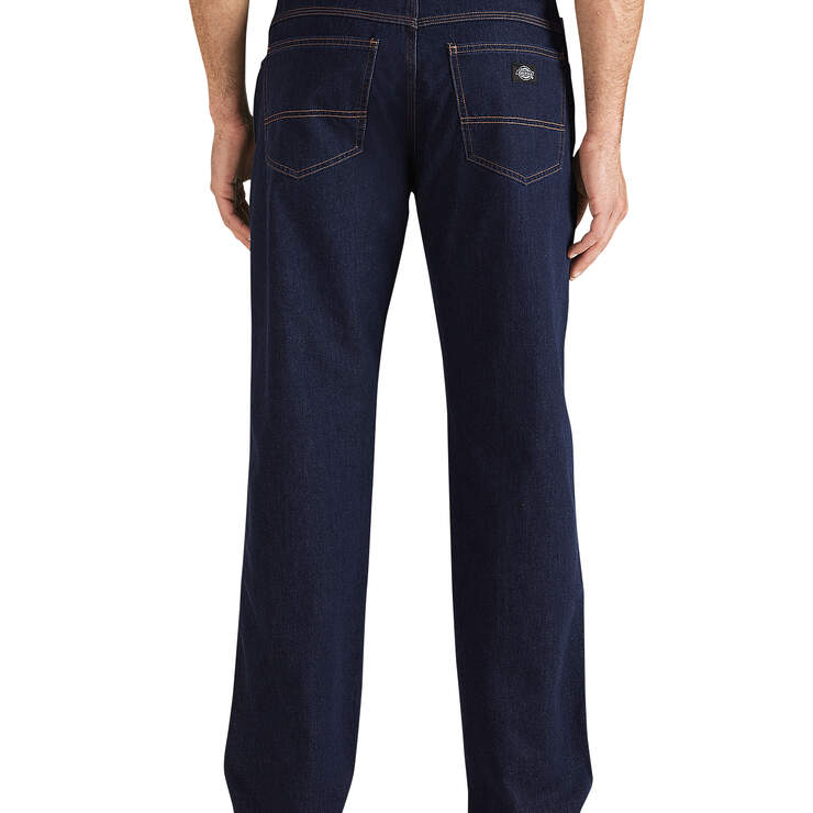 Performance Regular Fit Straight Leg 5-Pocket Denim Jeans with Cordura - Rinsed Indigo Blue (RNB) image number 2