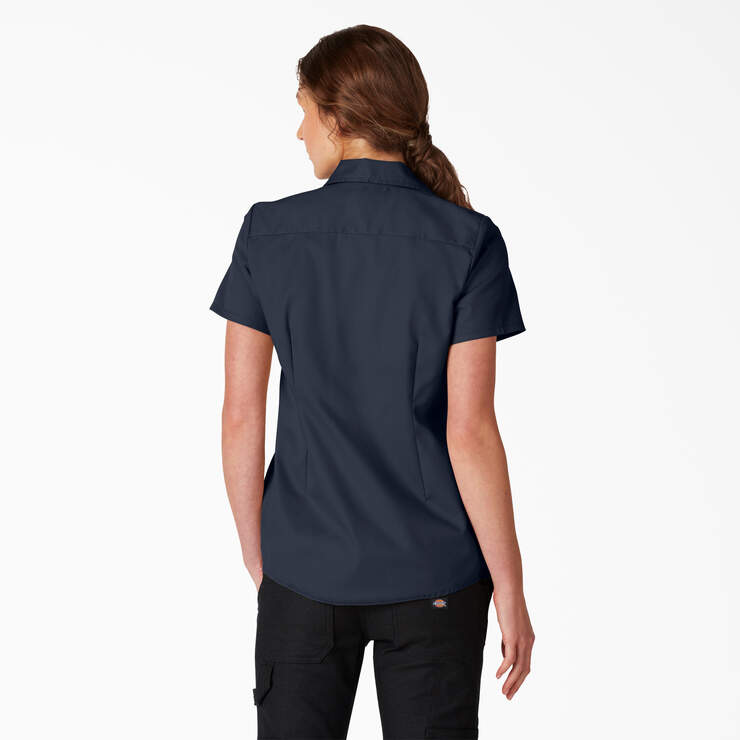 Women’s FLEX Short Sleeve Work Shirt - Dark Navy (DN) image number 2