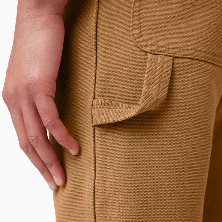 FLEX Lined Regular Fit Duck Carpenter Pants - Rinsed Brown Duck (RBD) image number 6