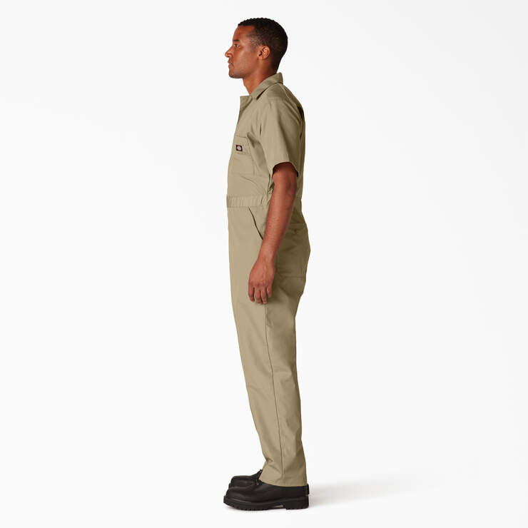 Short Sleeve Coveralls - Khaki (KH) image number 3