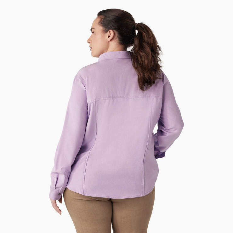 Women's Plus Cooling Roll-Tab Work Shirt - Purple Rose (URD) image number 2