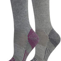Women's SORBTEK® Moisture Control Crew Socks, 2-Pack, Size 6-9 - Gray/Pink (GYPK)