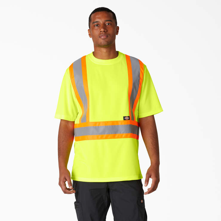 Hi Vis Safety Short Sleeve T-Shirt - ANSI Yellow (AY) image number 1