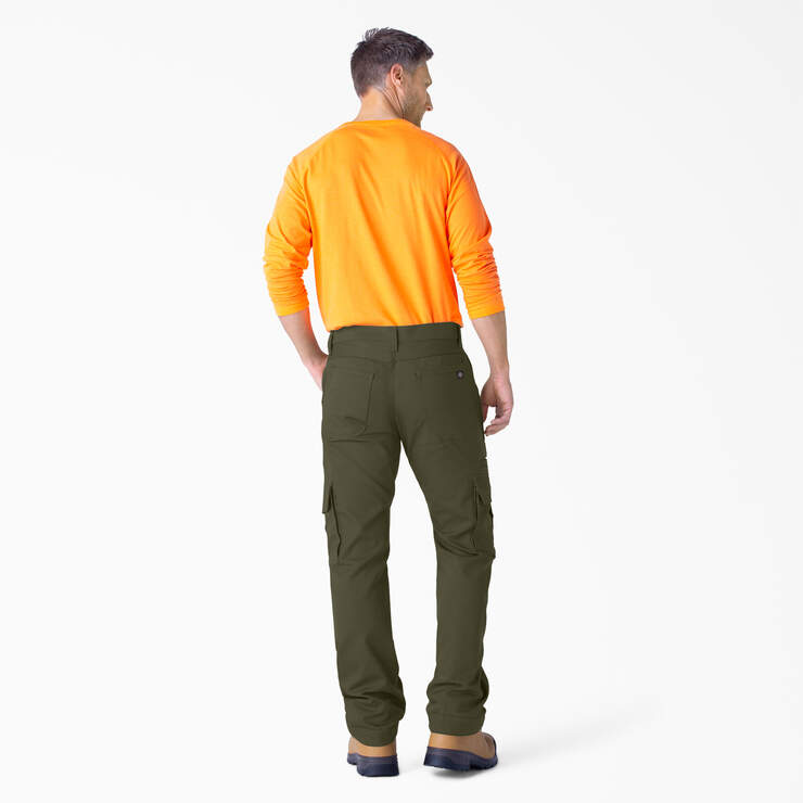 FLEX DuraTech Relaxed Fit Duck Cargo Pants - Moss Green (MS) image number 4