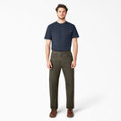 Relaxed Fit Heavyweight Duck Carpenter Pants - Rinsed Moss Green &#40;RMS&#41;