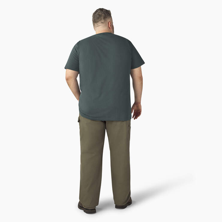 Heavyweight Short Sleeve Pocket T-Shirt - Lincoln Green (LN) image number 12