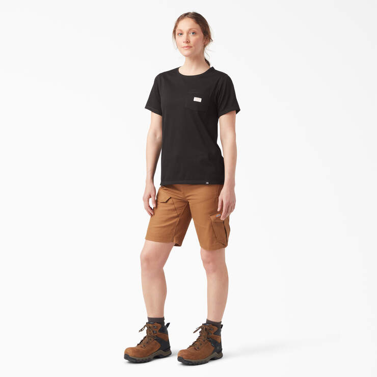 Traeger x Dickies Women's Pocket T-Shirt - Black (KBK) image number 4