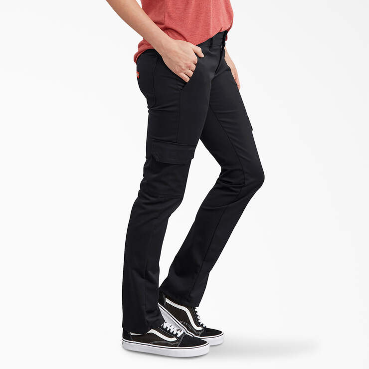 Women’s Relaxed Fit Cargo Pants - Rinsed Black (RBK) image number 3
