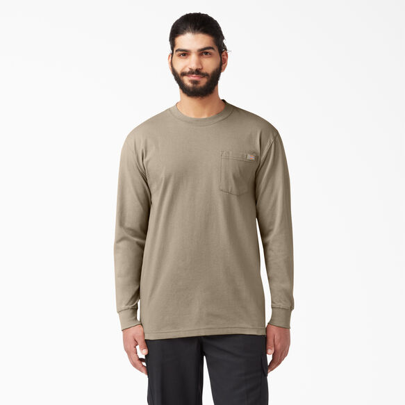 Heavyweight Long Sleeve Pocket T-Shirt - Desert Sand &#40;DS&#41;