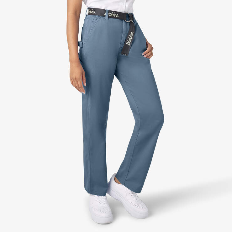 Women's Relaxed Fit Carpenter Pants - Coronet Blue (CNU) image number 4