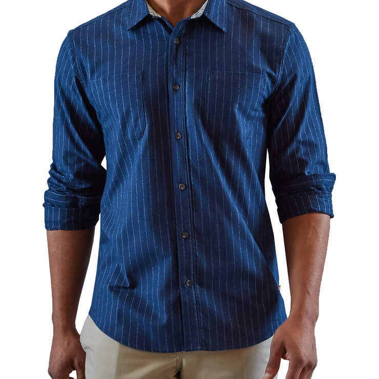 Heritage Long Sleeve Shirt - Rinsed Blue White Stripe (RLW) image number 3