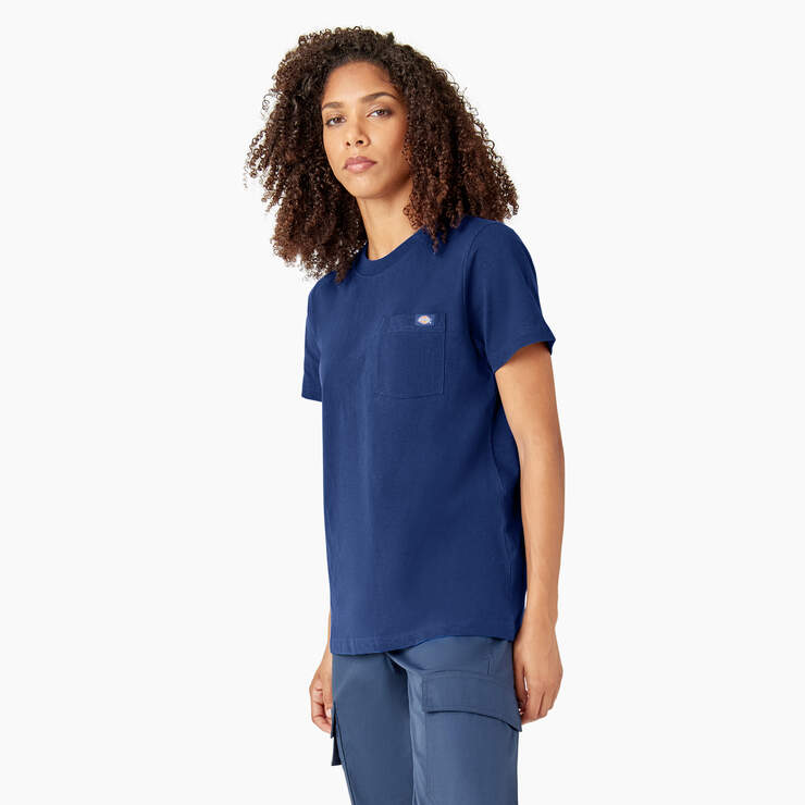 Women's Heavyweight Short Sleeve Pocket T-Shirt - Surf Blue (FL) image number 3