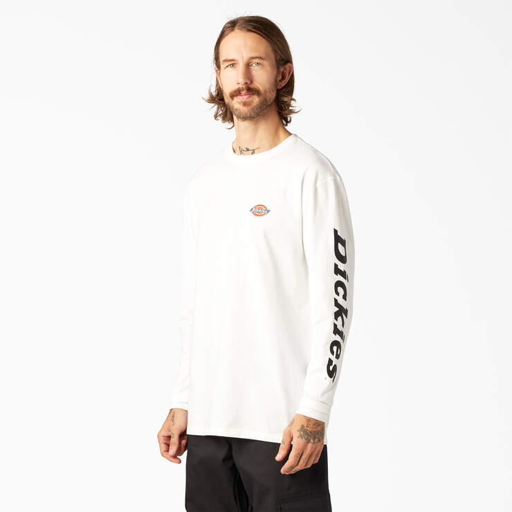 Logo Graphic Long Sleeve T-Shirt - White (WH) image number 1