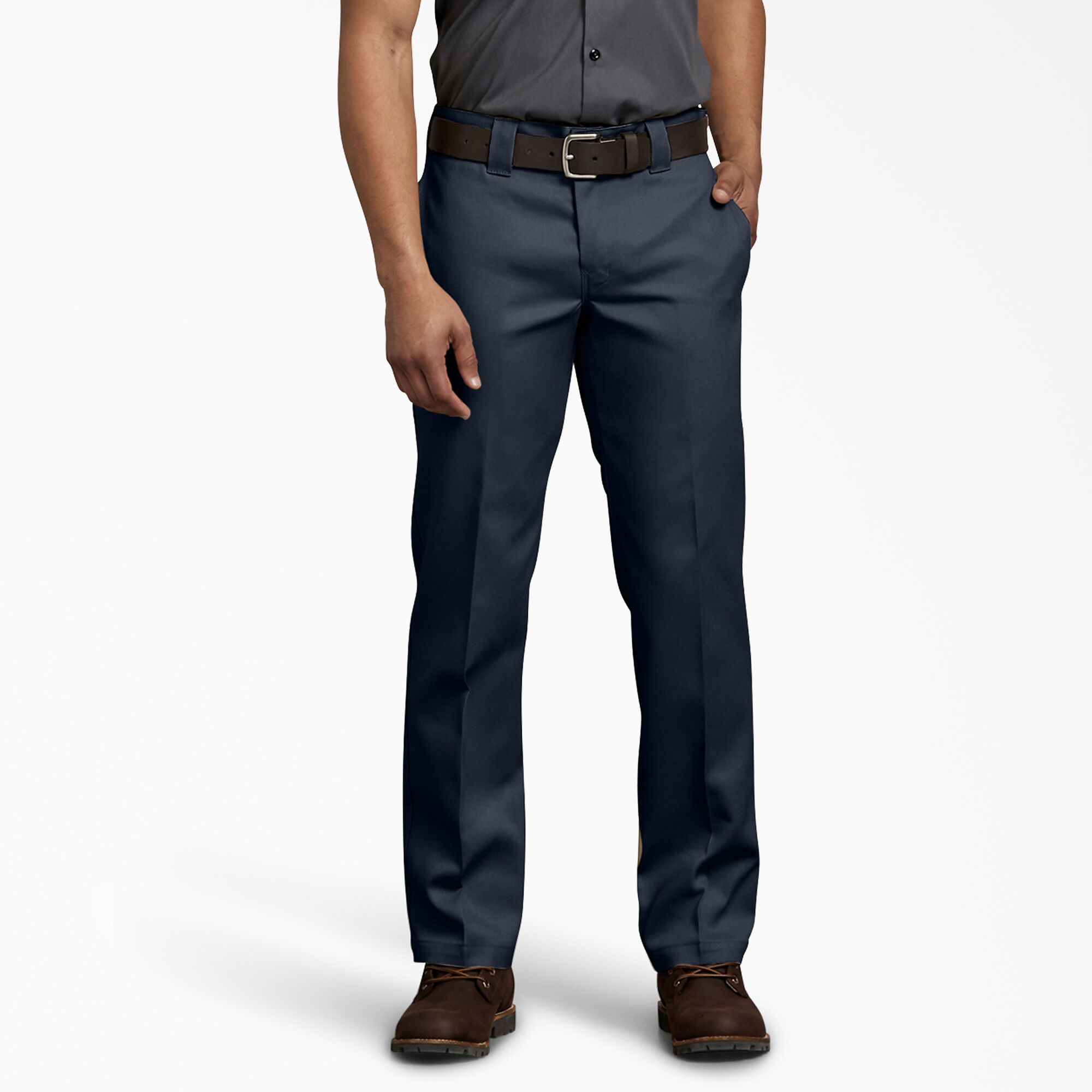 Slim fit navy blue work pants discount