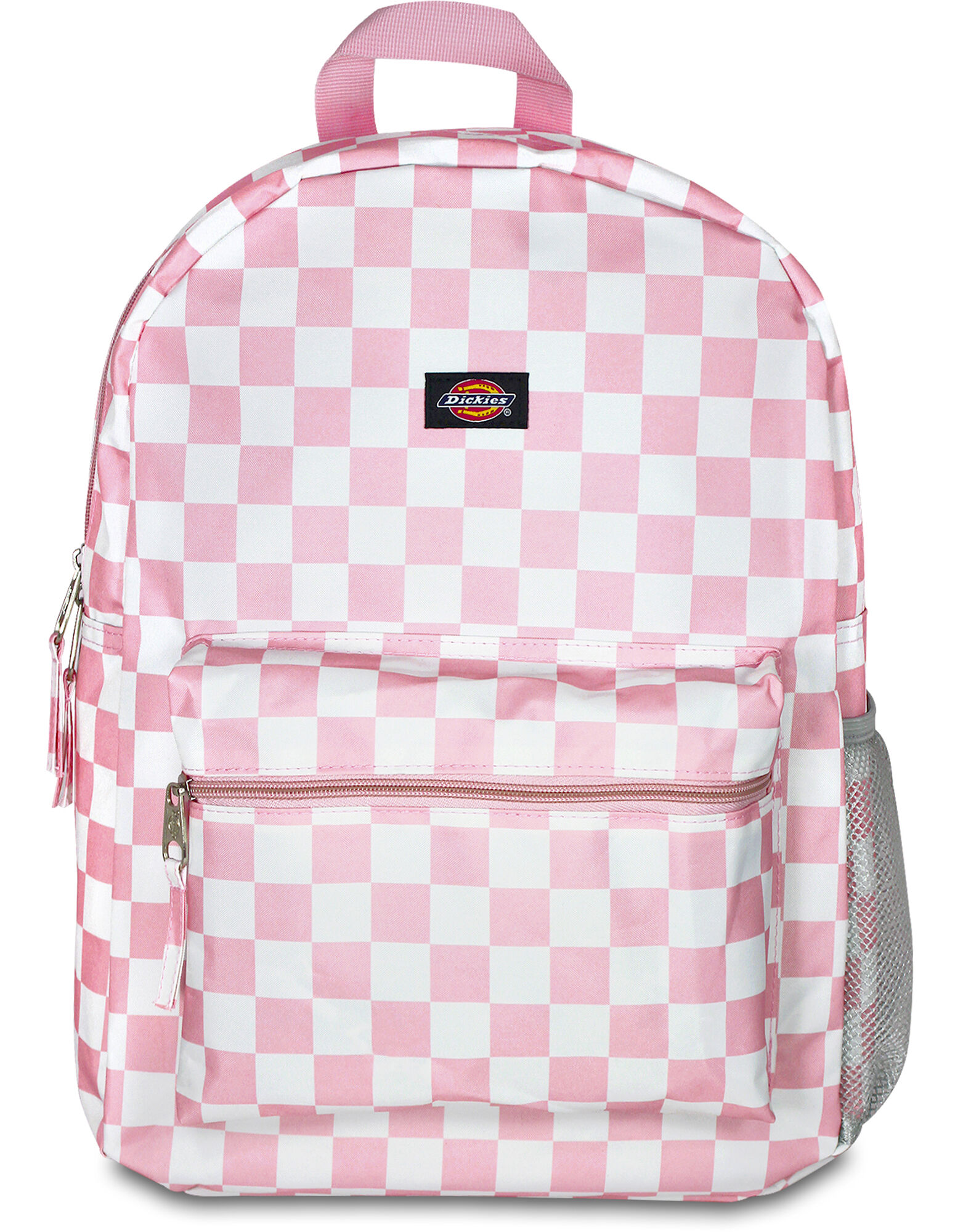 pink checkerboard backpack