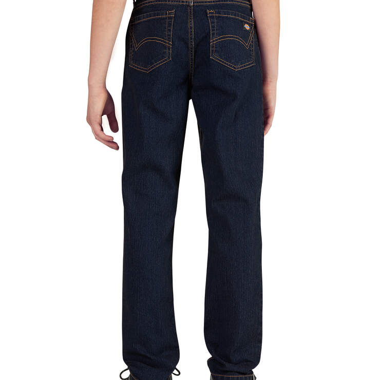 Boys' Flex Slim Fit Skinny Leg 5-Pocket Denim Jeans, 4-7 - RINSED INDIGO BLUE WITH TINT (RIT) image number 2