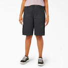 Women&#39;s Plus Relaxed Fit Cargo Shorts, 11&quot; - Black &#40;BK&#41;