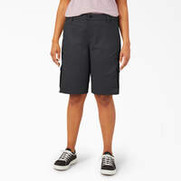 Women's Plus Relaxed Fit Cargo Shorts, 11" - Black (BK)