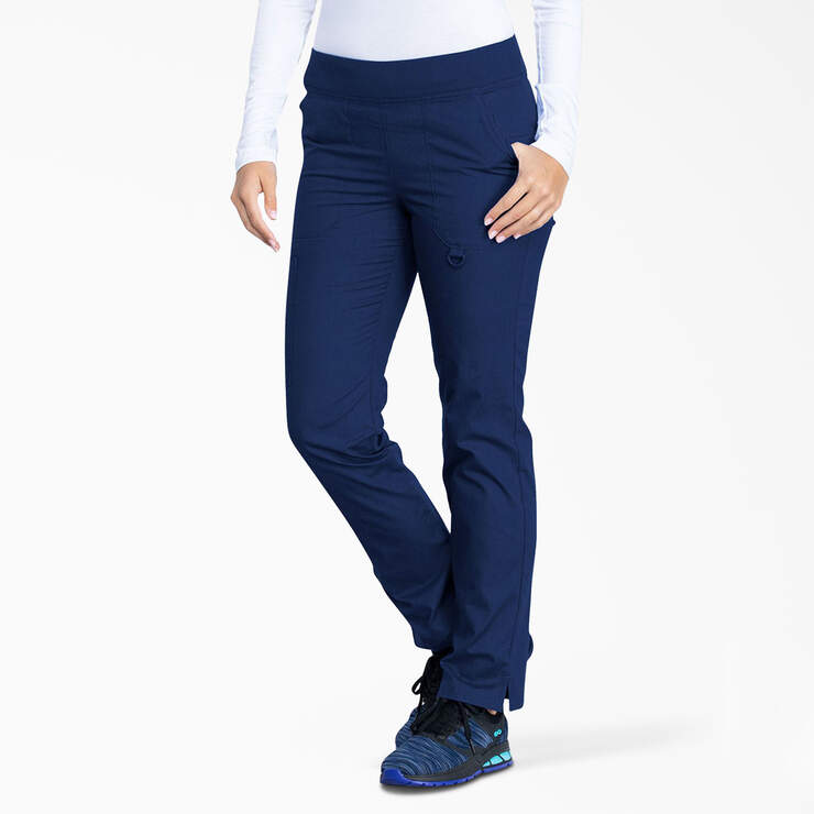 Women's EDS Signature Scrub Pants - Navy Blue (NVY) image number 3