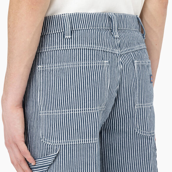 Garyville Hickory Stripe Carpenter Pants - Ecru/Airforce Blue &#40;EUA&#41;