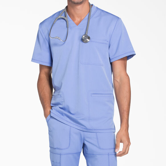 Men's Dynamix V-Neck Scrub Top - Ceil Blue (CBL)