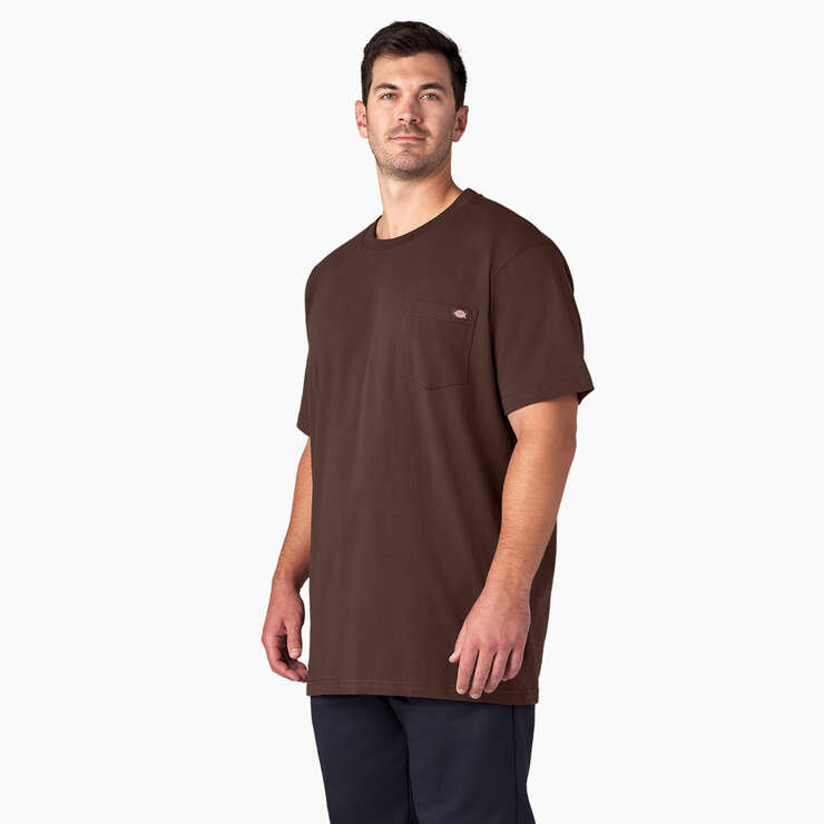 Heavyweight Short Sleeve Pocket T-Shirt - Chocolate Brown (CB) image number 7