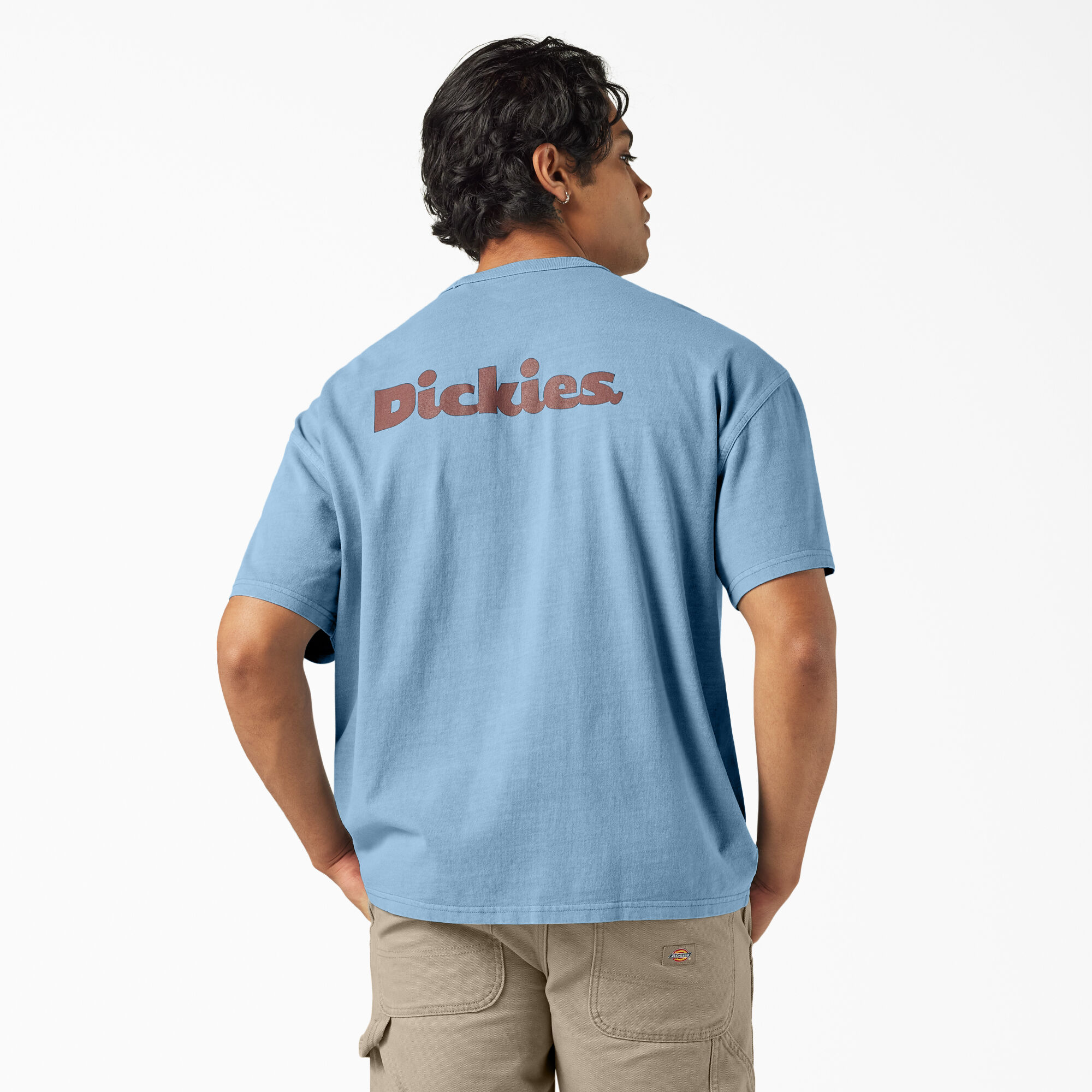 Tシャツ・カットソー DICKIES Men T-shirt Blue DK0A4YRN G701 Dickies Men's Horseshoe T-Shirt Logo Graphic Work Tee, Short