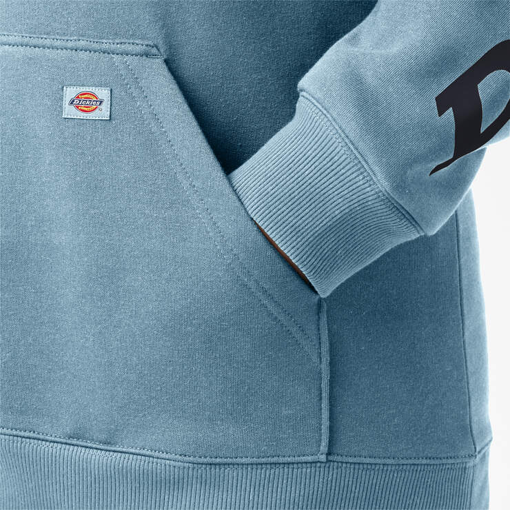 Women's Plus Water Repellent Sleeve Logo Hoodie - Clear Blue (EU) image number 5
