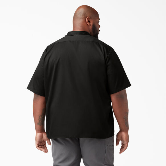 Relaxed Fit Short Sleeve Work Shirt - Black &#40;BK&#41;