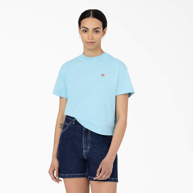 Women's Oakport Cropped T-Shirt - Sky Blue (SU9) image number 1