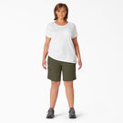Women&#39;s Plus Cooling Cargo Shorts, 10&quot; - Military Green &#40;ML&#41;