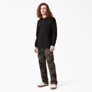 Heavyweight Long Sleeve Henley T-Shirt - Black &#40;BK&#41;
