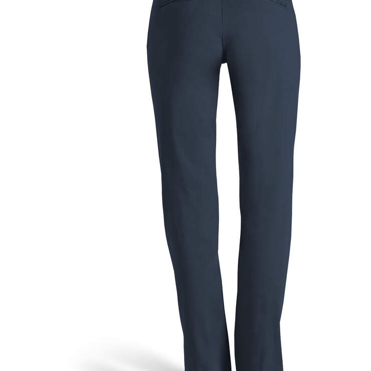 Dickies Girl Juniors' College 4-Pocket Bootcut Pants - Navy Blue (NVY) image number 2
