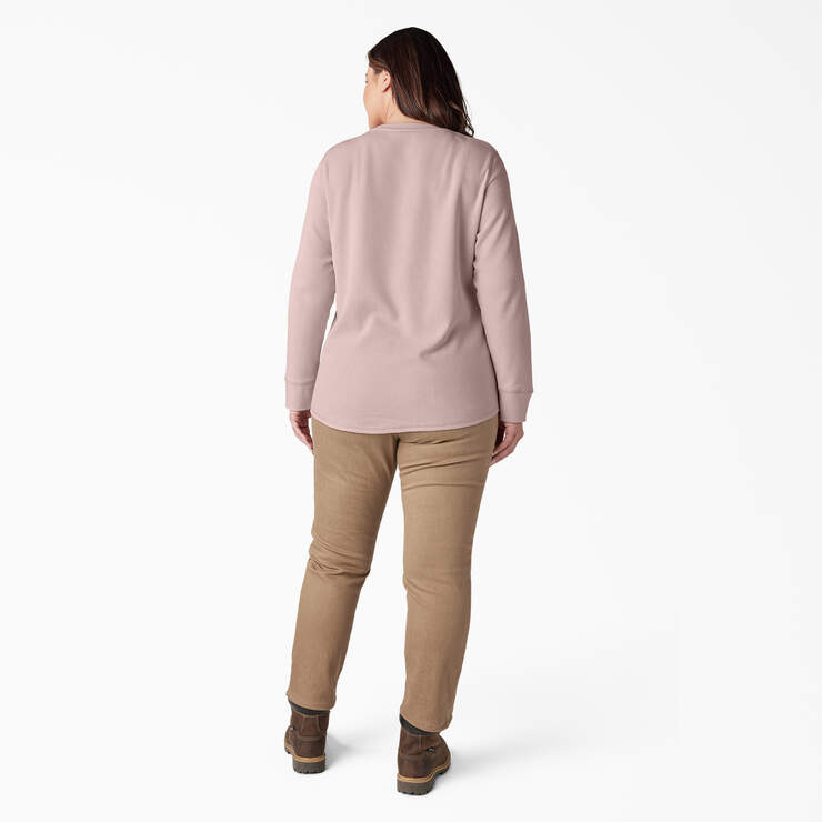 Women's Plus Long Sleeve Thermal Shirt - Peach Whip (P2W) image number 6
