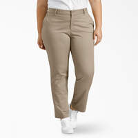 Women's Plus Straight Fit Pants - Rinsed Desert Sand (RDS)