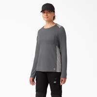 Women's Temp-iQ® 365 Long Sleeve Pocket T-Shirt - Dark Gray Heather (GHF)