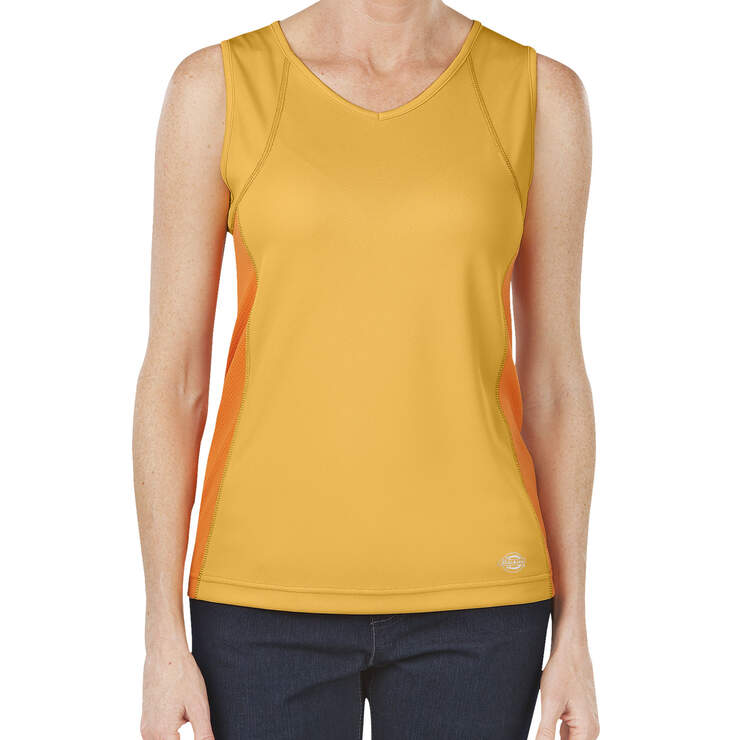 Women's Performance Two-Tone Tank - Marigold (AD) image number 1
