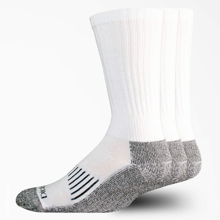 Heavyweight Crew Socks, Size 6-12, 3-Pack - White (WH) image number 1
