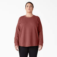 Women's Plus Long Sleeve Thermal Shirt - Fired Brick Single Dye (FBD)
