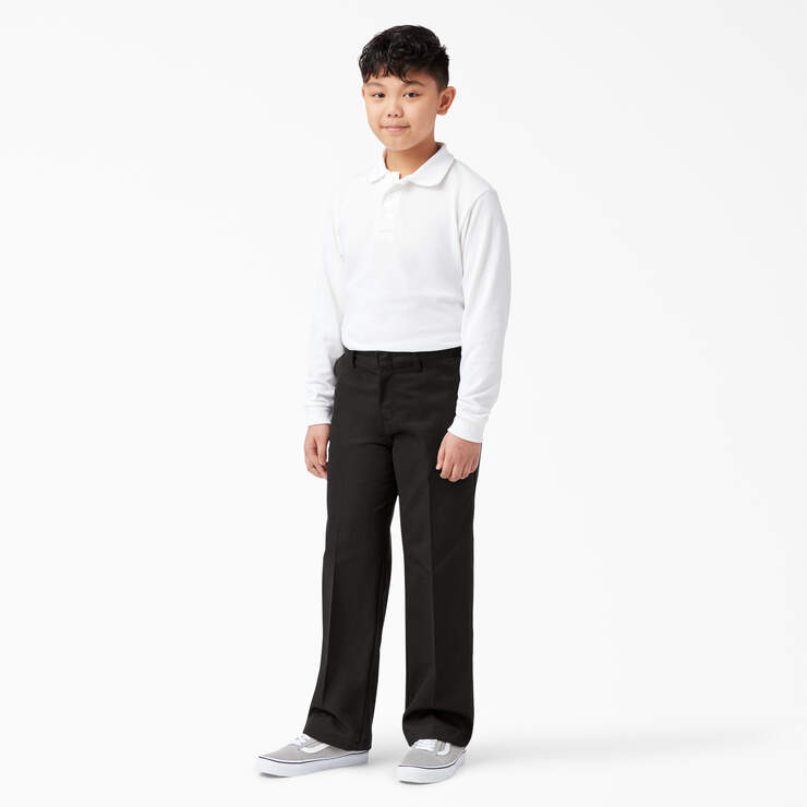 Boys' Classic Fit Pants, 8-20 - Black (BK) image number 4