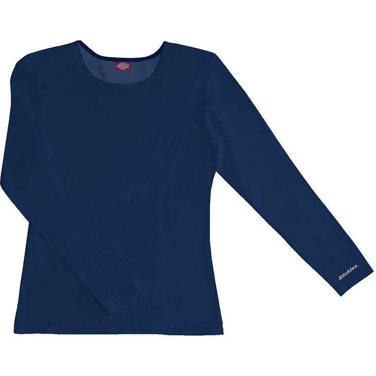 Women's EDS Signature Silky Long Sleeve Crew Neck T-Shirt - Navy Blue (NVY) image number 1