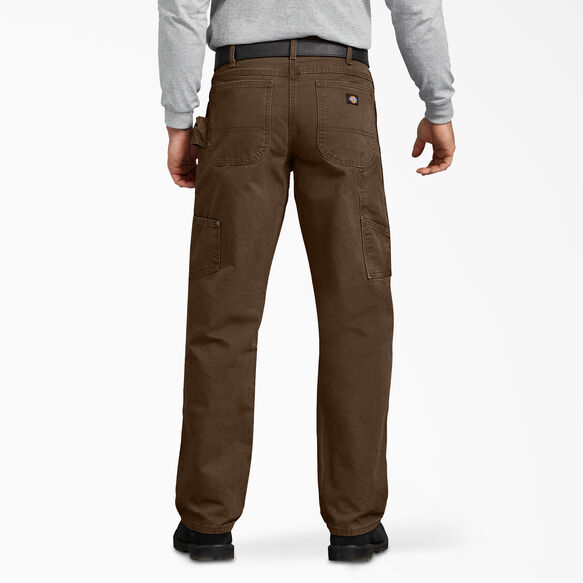 Relaxed Fit Straight Leg Sanded Duck Carpenter Pants - Timber Brown &#40;RTB&#41;
