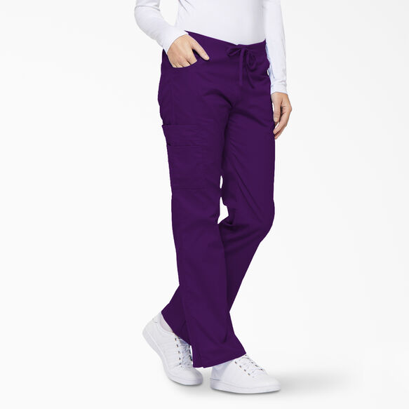 Women&#39;s EDS Signature Flare Leg Cargo Scrub Pants - Purple Eggplant &#40;EGG&#41;