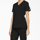 Women&#39;s EDS Signature Mock Wrap Scrub Top - Black &#40;BLK&#41;