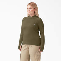 Women's Plus Cooling Performance Sun Shirt - Military Green Heather (MLD)