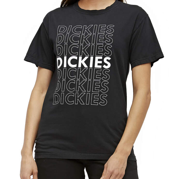 Dickies Girl Juniors' Logo T-Shirt - Black (BLK) image number 1